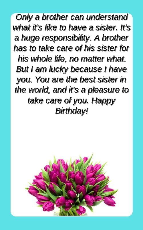 sister birthday quotes english